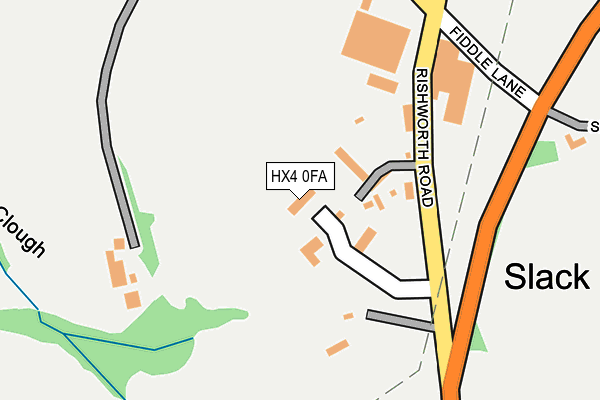 HX4 0FA map - OS OpenMap – Local (Ordnance Survey)