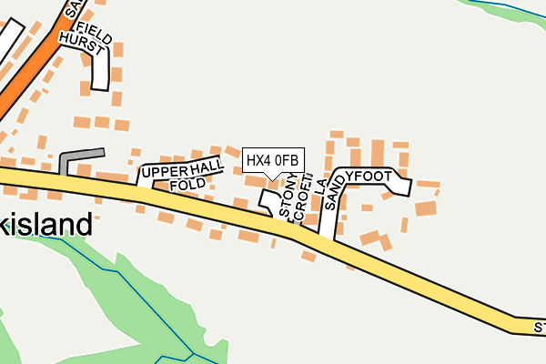 HX4 0FB map - OS OpenMap – Local (Ordnance Survey)