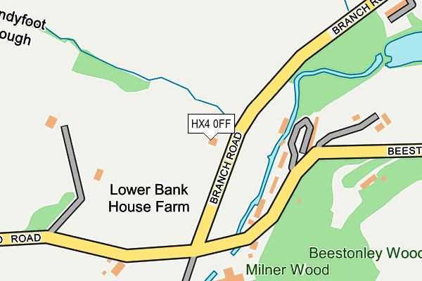 HX4 0FF map - OS OpenMap – Local (Ordnance Survey)