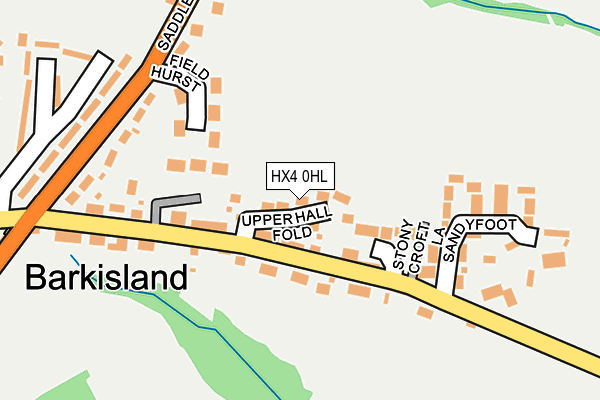 HX4 0HL map - OS OpenMap – Local (Ordnance Survey)