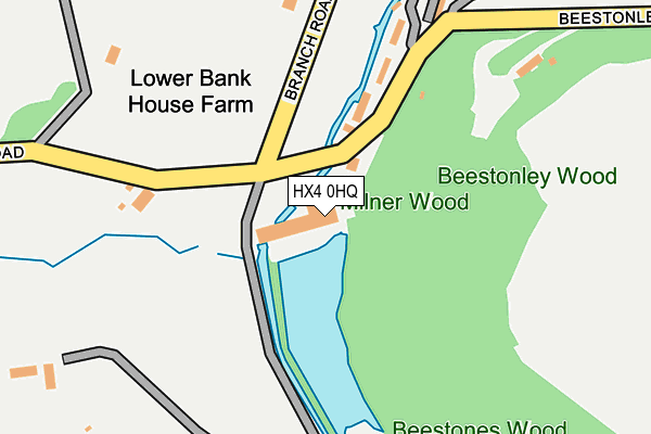 HX4 0HQ map - OS OpenMap – Local (Ordnance Survey)