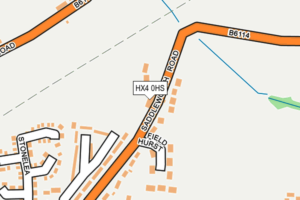 HX4 0HS map - OS OpenMap – Local (Ordnance Survey)