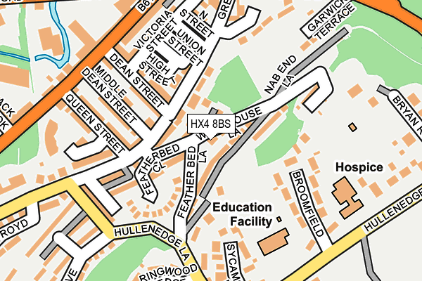 HX4 8BS map - OS OpenMap – Local (Ordnance Survey)