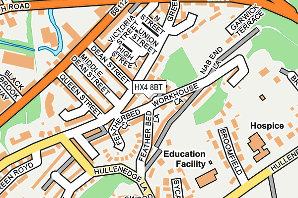 HX4 8BT map - OS OpenMap – Local (Ordnance Survey)