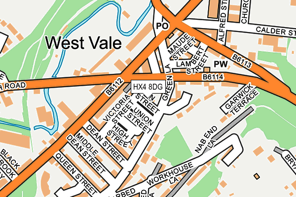 HX4 8DG map - OS OpenMap – Local (Ordnance Survey)