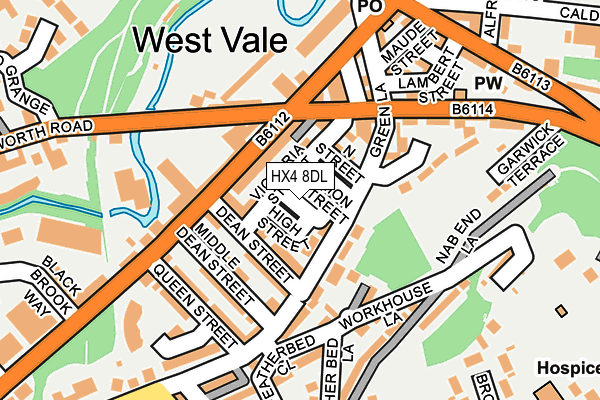 HX4 8DL map - OS OpenMap – Local (Ordnance Survey)