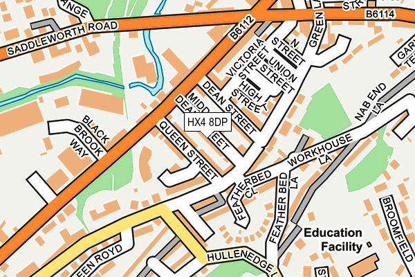 HX4 8DP map - OS OpenMap – Local (Ordnance Survey)