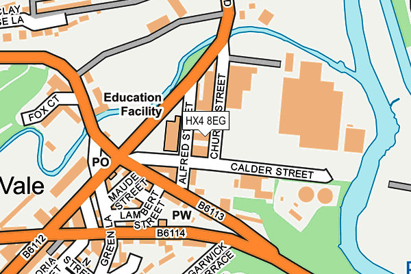 HX4 8EG map - OS OpenMap – Local (Ordnance Survey)