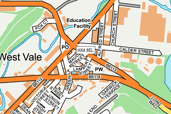 HX4 8EL map - OS OpenMap – Local (Ordnance Survey)