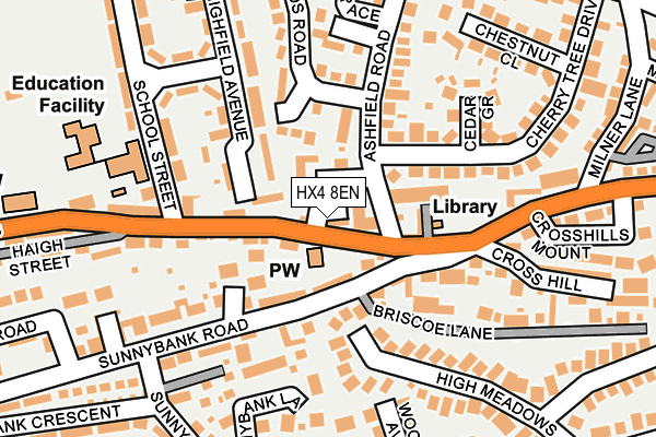 HX4 8EN map - OS OpenMap – Local (Ordnance Survey)