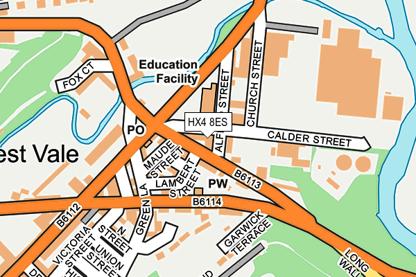 HX4 8ES map - OS OpenMap – Local (Ordnance Survey)