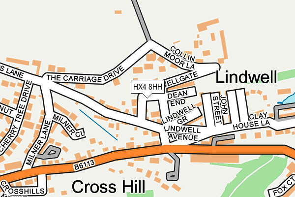 HX4 8HH map - OS OpenMap – Local (Ordnance Survey)