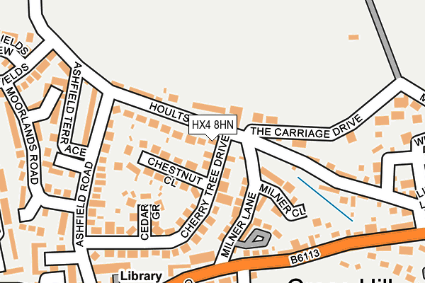 HX4 8HN map - OS OpenMap – Local (Ordnance Survey)