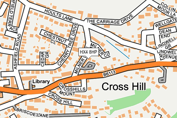 HX4 8HP map - OS OpenMap – Local (Ordnance Survey)