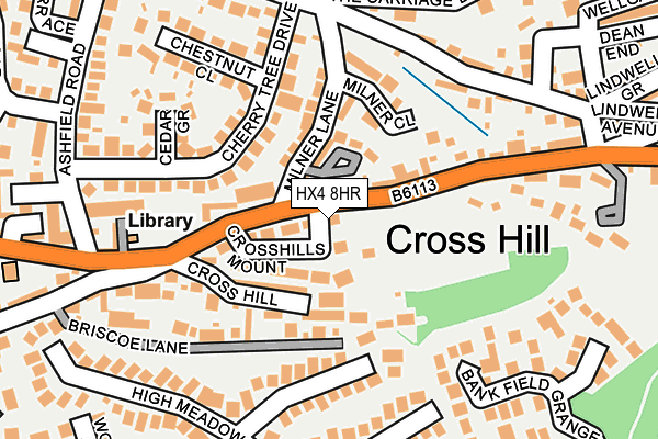 HX4 8HR map - OS OpenMap – Local (Ordnance Survey)