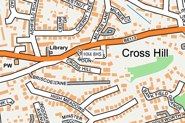 HX4 8HS map - OS OpenMap – Local (Ordnance Survey)
