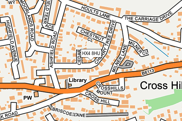 HX4 8HU map - OS OpenMap – Local (Ordnance Survey)