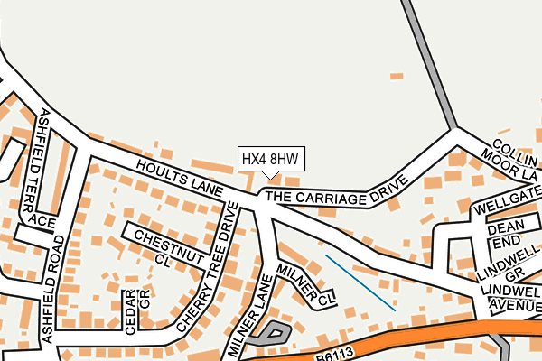 HX4 8HW map - OS OpenMap – Local (Ordnance Survey)