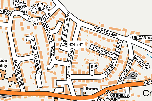 HX4 8HY map - OS OpenMap – Local (Ordnance Survey)