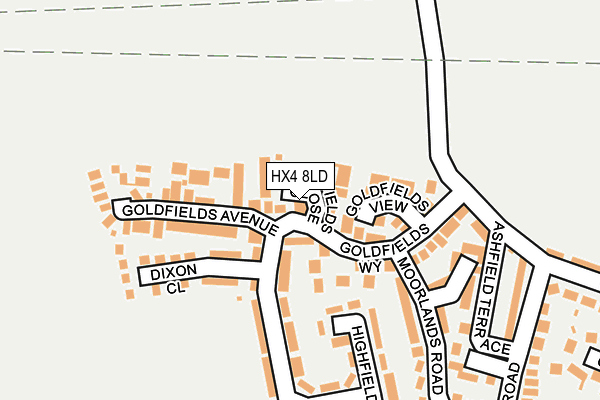 HX4 8LD map - OS OpenMap – Local (Ordnance Survey)