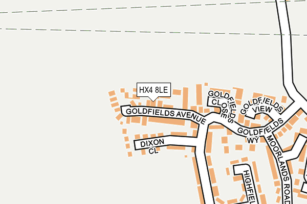 HX4 8LE map - OS OpenMap – Local (Ordnance Survey)