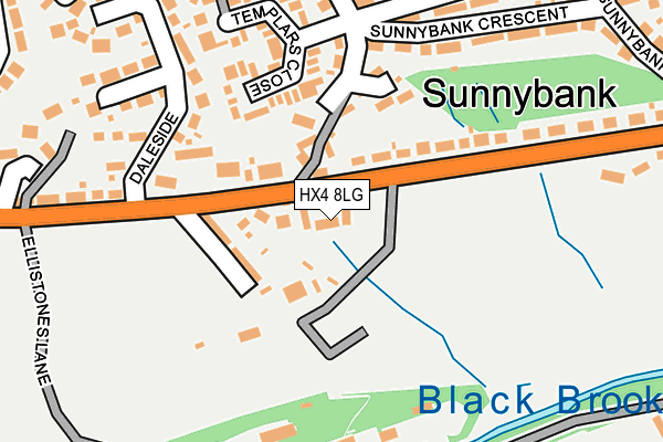 HX4 8LG map - OS OpenMap – Local (Ordnance Survey)