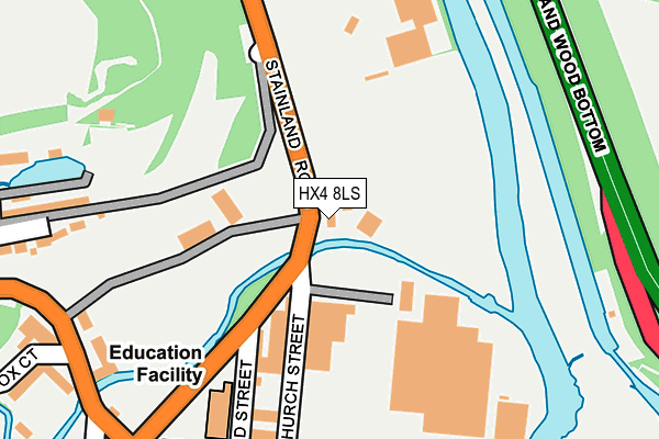 HX4 8LS map - OS OpenMap – Local (Ordnance Survey)