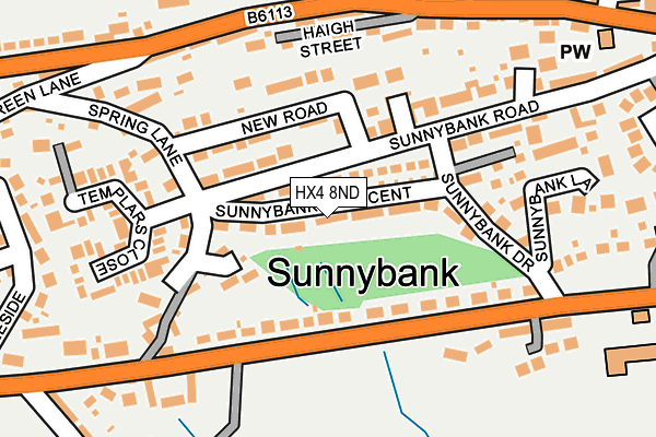 HX4 8ND map - OS OpenMap – Local (Ordnance Survey)