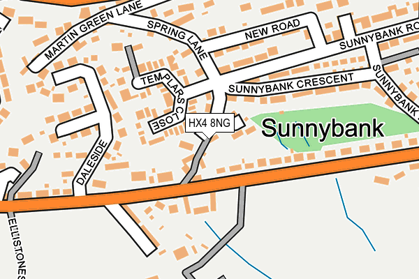 HX4 8NG map - OS OpenMap – Local (Ordnance Survey)