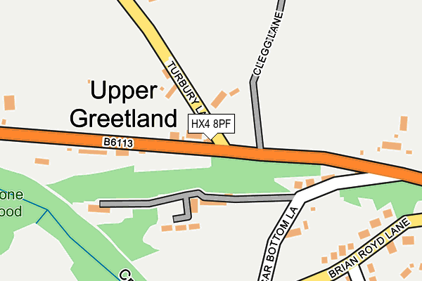 HX4 8PF map - OS OpenMap – Local (Ordnance Survey)