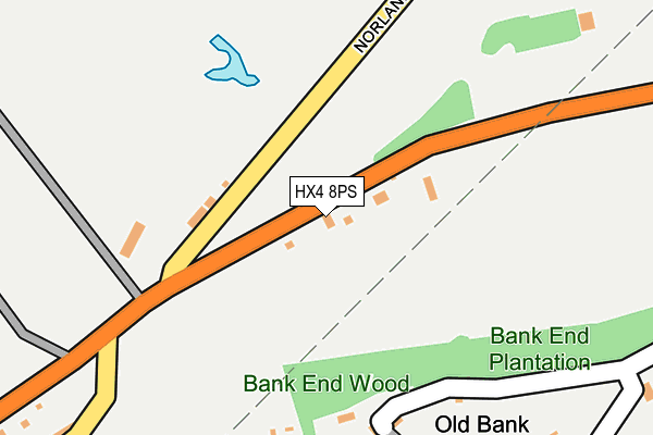 HX4 8PS map - OS OpenMap – Local (Ordnance Survey)