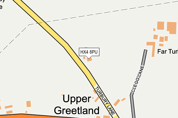 HX4 8PU map - OS OpenMap – Local (Ordnance Survey)