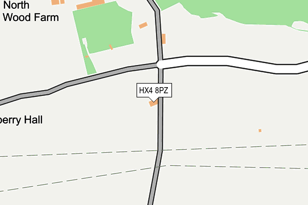 HX4 8PZ map - OS OpenMap – Local (Ordnance Survey)