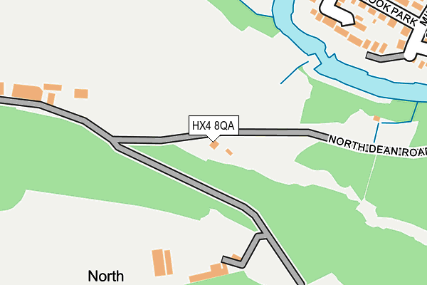HX4 8QA map - OS OpenMap – Local (Ordnance Survey)