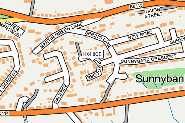 HX4 8QE map - OS OpenMap – Local (Ordnance Survey)