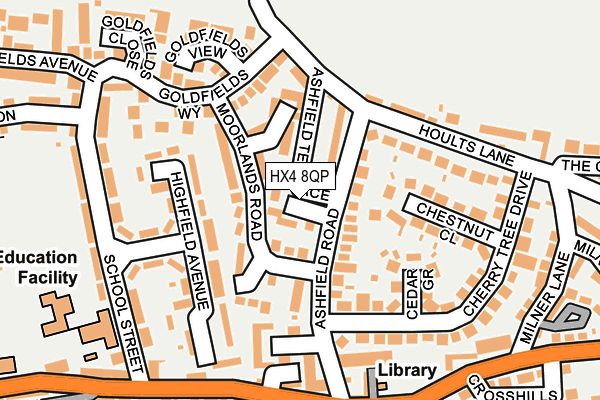 HX4 8QP map - OS OpenMap – Local (Ordnance Survey)