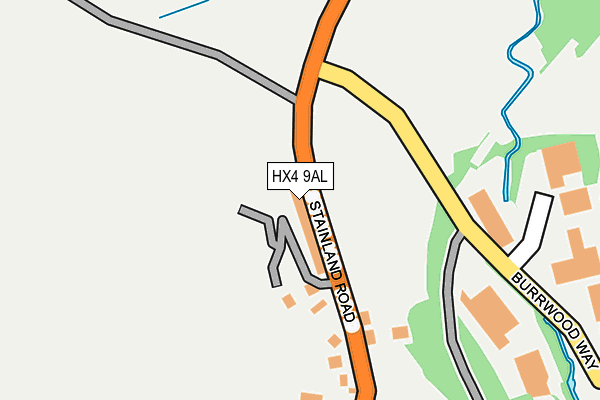 HX4 9AL map - OS OpenMap – Local (Ordnance Survey)