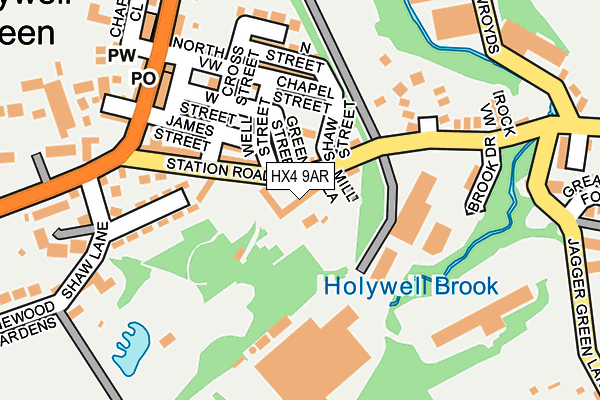 HX4 9AR map - OS OpenMap – Local (Ordnance Survey)