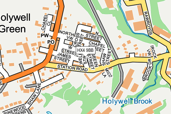 HX4 9BB map - OS OpenMap – Local (Ordnance Survey)