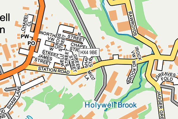HX4 9BE map - OS OpenMap – Local (Ordnance Survey)