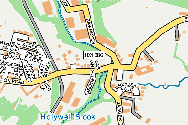 HX4 9BG map - OS OpenMap – Local (Ordnance Survey)