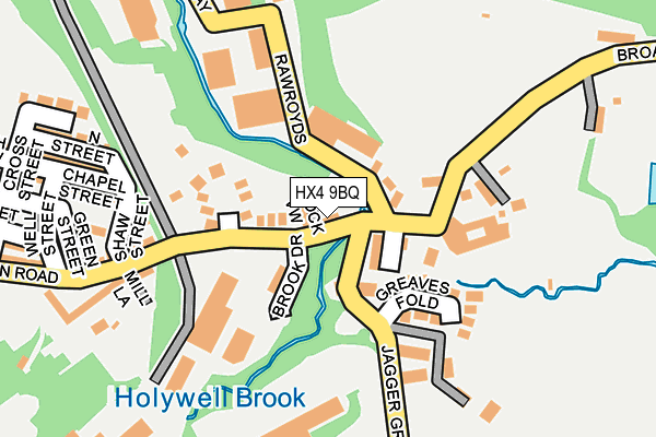 HX4 9BQ map - OS OpenMap – Local (Ordnance Survey)