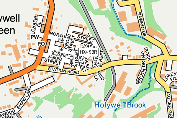 HX4 9BR map - OS OpenMap – Local (Ordnance Survey)