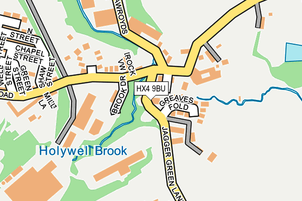 HX4 9BU map - OS OpenMap – Local (Ordnance Survey)