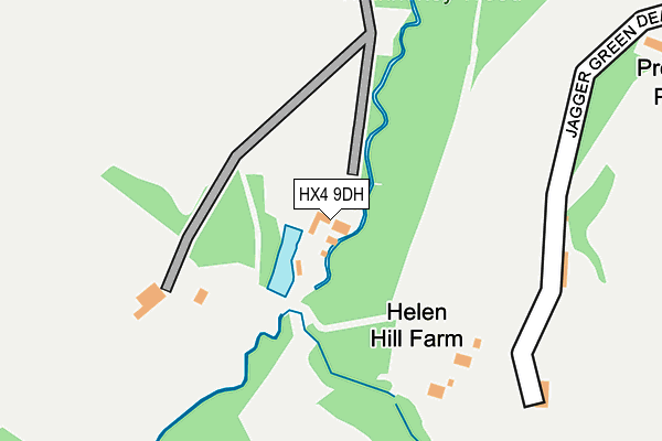 HX4 9DH map - OS OpenMap – Local (Ordnance Survey)
