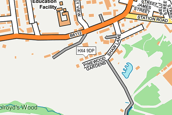HX4 9DP map - OS OpenMap – Local (Ordnance Survey)