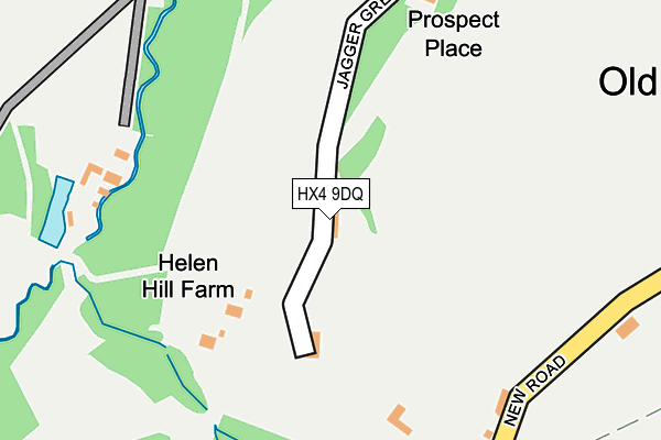 HX4 9DQ map - OS OpenMap – Local (Ordnance Survey)