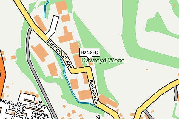 HX4 9ED map - OS OpenMap – Local (Ordnance Survey)