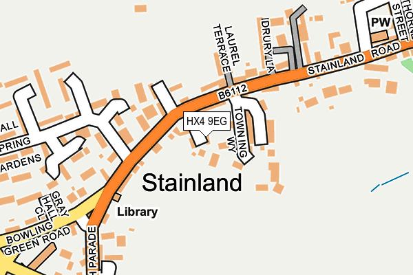 HX4 9EG map - OS OpenMap – Local (Ordnance Survey)