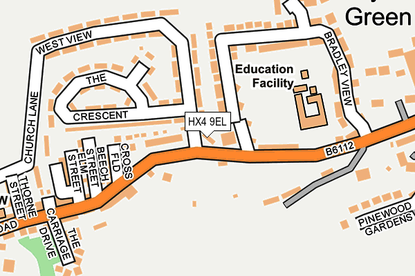 HX4 9EL map - OS OpenMap – Local (Ordnance Survey)